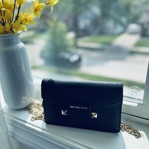Michael Kors Black and Gold Crossbody Bag